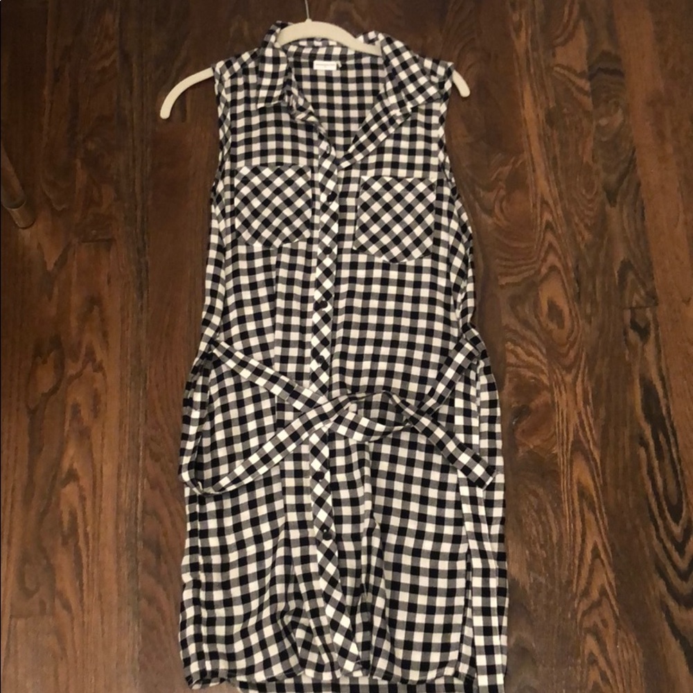 Black and white checked dress